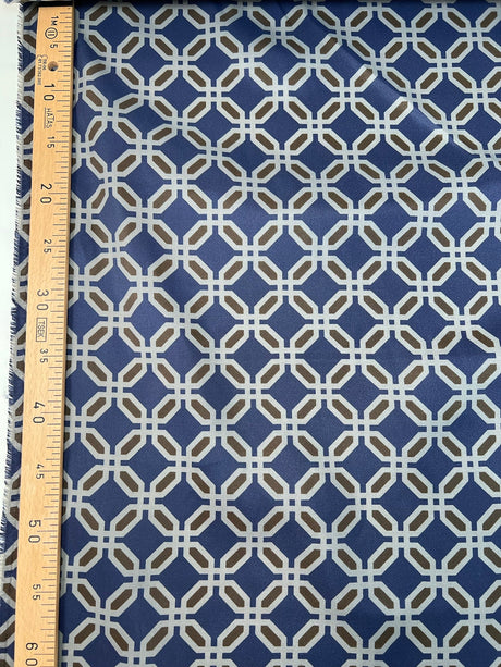 Polyamide Woven Geometric Print Blue