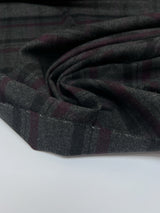 Wool Blend Tweed Multicolour Checked Stripe