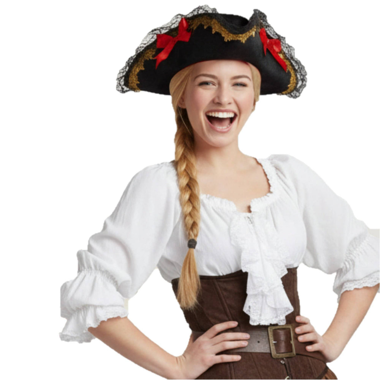 Lace Pirate Costume Hat
