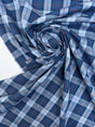 Blue Cotton Tweed