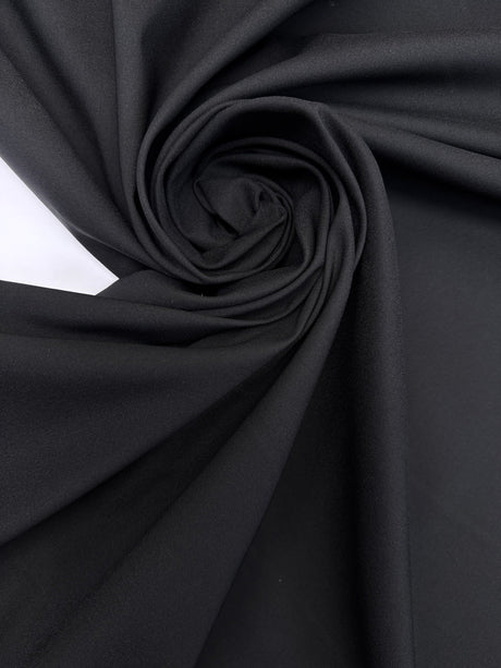 Black Cotton Nylon Polyester Elastane Woven