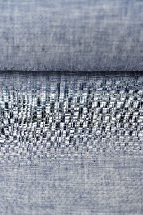 Pure Linen 2-Tone Melange Navy/Off-White