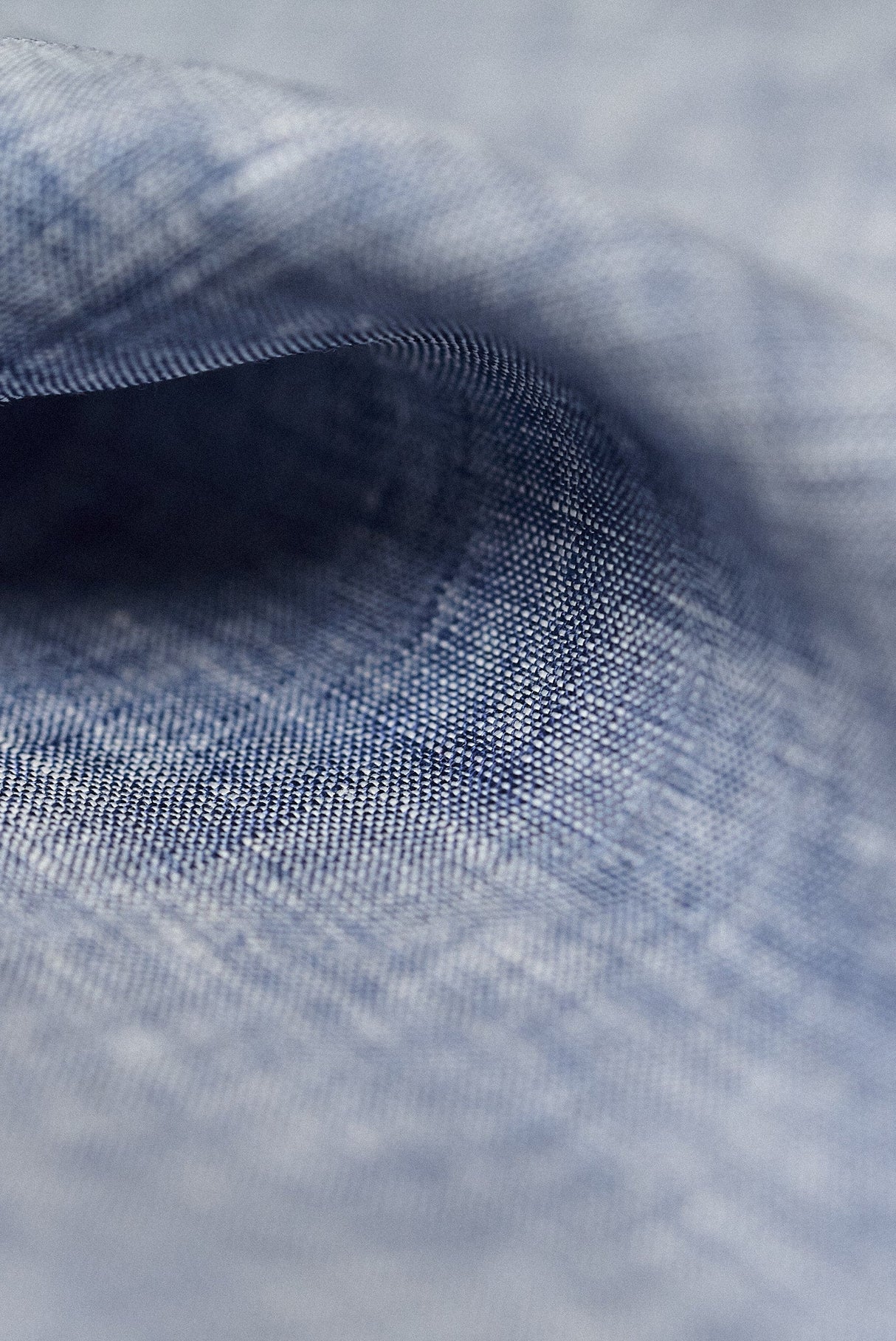 Pure Linen 2-Tone Melange Navy/Off-White