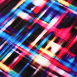 Optic Plaid Polyester Spandex Fabric - Blue And Multi Plaid, 58/60" Width (1 Yard)