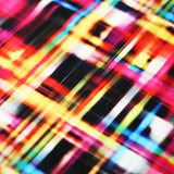 Optic Plaid Multi Polyester Spandex Fabric - Multicolor Plaid, 58/60" Width (1 Yard)