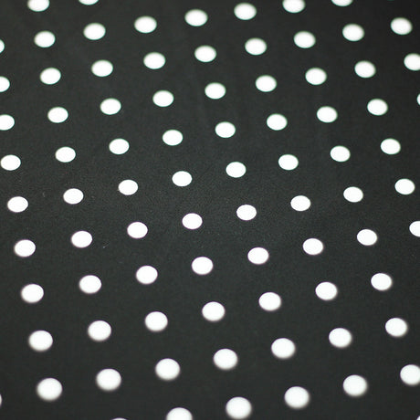 Polka Dots Nylon Spandex Fabric - Multiple Colors Small White Dots, 58/60" Width (1 Yard)