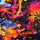 Graffiti Nylon Spandex Fabric - Rainbow Paint Splatter, Multi-Color, 58/60" Width (1 Yard)