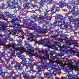 Duchess Stretch Velvet Sequin Polyester Spandex Fabric - Embroidered 3-D Sequins, 46/47" Width (1 Yard)
