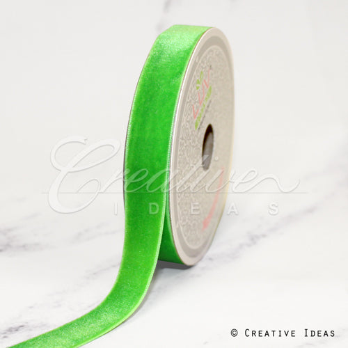 5/8" Bright Velvet Ribbon-7 Yds (Green)