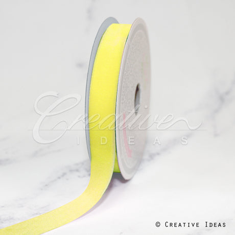 5/8" Bright Velvet Ribbon-7 Yds (Yellow)