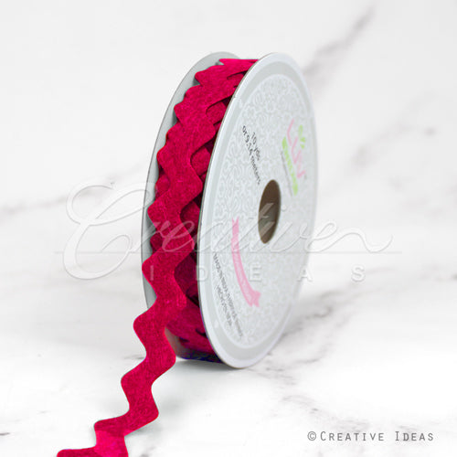 5/8" Felt Ric-Rac Ribbon-10 Yds (Hot Pink)