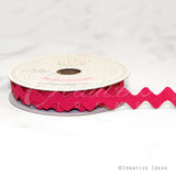 5/8" Felt Ric-Rac Ribbon-10 Yds (Hot Pink)