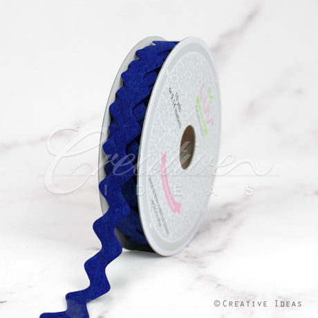 5/8" Felt Ric-Rac Ribbon-10 Yds (Royal Blue)
