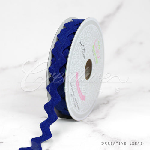 5/8" Felt Ric-Rac Ribbon-10 Yds (Royal Blue)