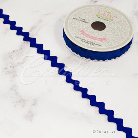 5/8" Felt Ric-Rac Ribbon-10 Yds (Royal Blue)