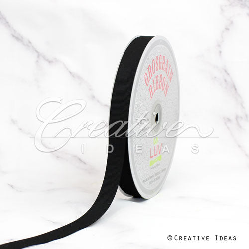 5/8" Grosgrain Ribbon - 50 Yards (Black)