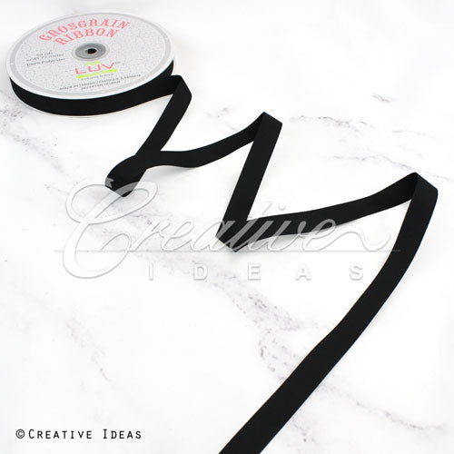5/8" Grosgrain Ribbon - 50 Yards (Black)