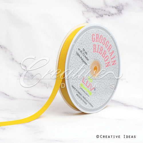 5/8" Grosgrain Ribbon - 50 Yards (Canary)