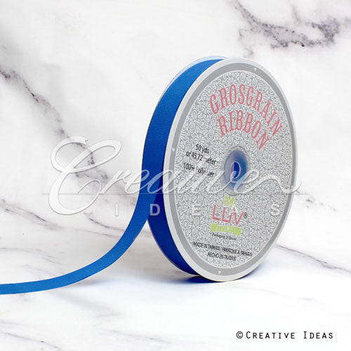 5/8" Grosgrain Ribbon - 50 Yards (Electric Blue)
