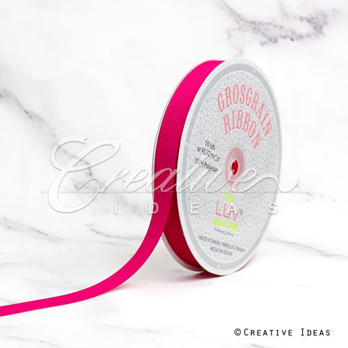 5/8" Grosgrain Ribbon - 50 Yards (Hot Pink)