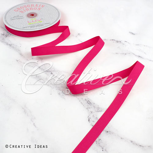 5/8" Grosgrain Ribbon - 50 Yards (Hot Pink)