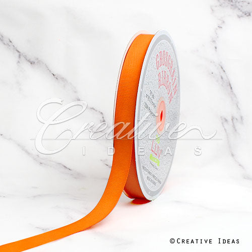5/8" Grosgrain Ribbon - 50 Yards (Neon Orange)
