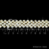 5/8" Jagged Rhinestone Chain-3 Yds (Gold)