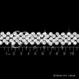 5/8" Jagged Rhinestone Chain-3 Yds (Silver)