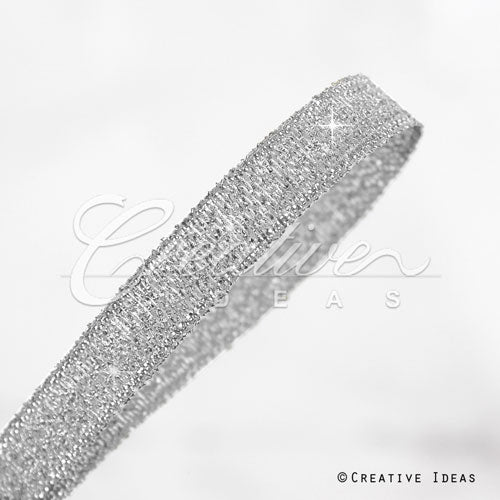 5/8" Metallic Taffeta - 25 Yards (Silver)