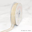 5/8" Organza With Satin And Gold Edge Ribbon - 25 Yards (Ivory)