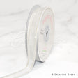 5/8" Organza With Satin And Gold Edge Ribbon - 25 Yards (White)