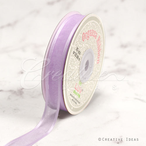 5/8" Organza With Satin Edge Ribbon - 25 Yards (Lavender)