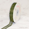 5/8" Organza With Satin Edge Ribbon - 25 Yards (Moss Green)