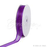 5/8" Organza With Satin Edge Ribbon - 25 Yards (Purple)