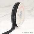 5/8" Organza With Satin & Silver Edge Ribbon - 25 Yards (Black)