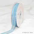 5/8" Organza With Satin & Silver Edge Ribbon - 25 Yards (Light Blue)