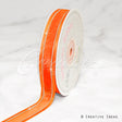 5/8" Organza With Satin & Silver Edge Ribbon - 25 Yards (Orange)