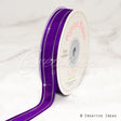 5/8" Organza With Satin & Silver Edge Ribbon - 25 Yards (Purple)
