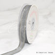 5/8" Organza With Satin & Silver Edge Ribbon - 25 Yards (Silver)