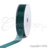 5/8" Plain Organza Sheer Ribbons - 25 Yards (Hunter Green)
