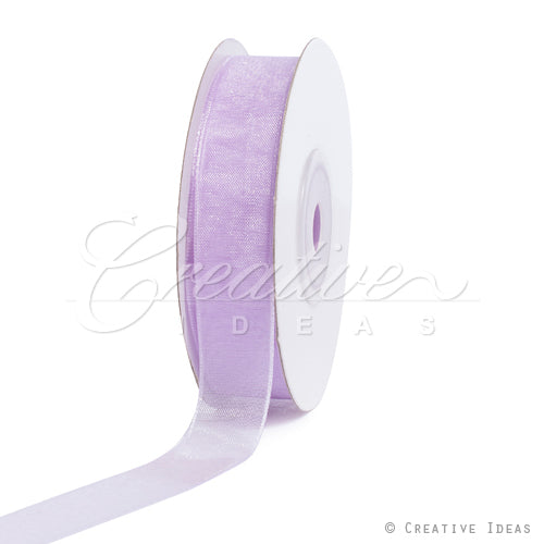 5/8" Plain Organza Sheer Ribbons - 25 Yards (Lavender)