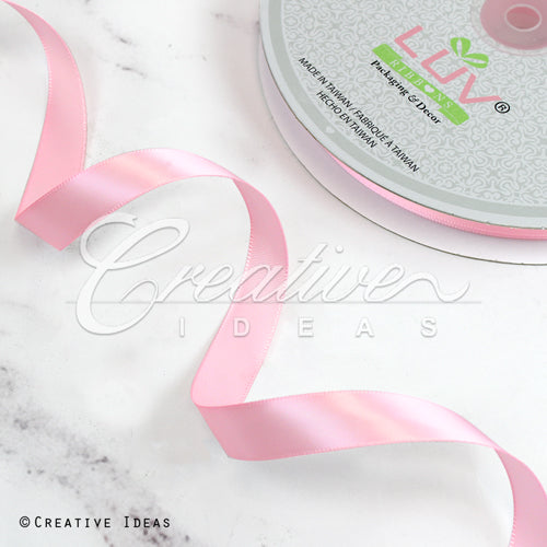 5/8" Single Face Satin-100 Yds (Frost Pink)