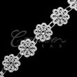 5/8" Small Floral Bedazzle Trim-4.5 Meters (Silver)