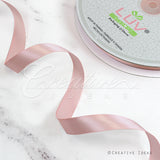 5/8" Single Face Satin Ribbon - 100 Yards (Mauve Pink)