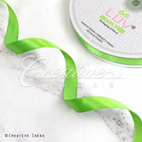 5/8" Single Face Satin Ribbon - 100 Yards (Apple Green)