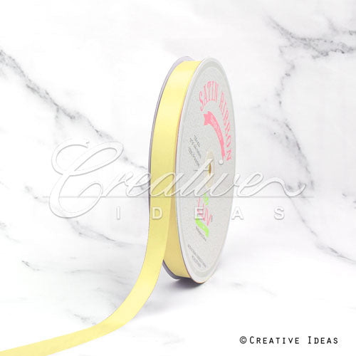5/8" Single Face Satin Ribbon - 100 Yards (Baby Maize)