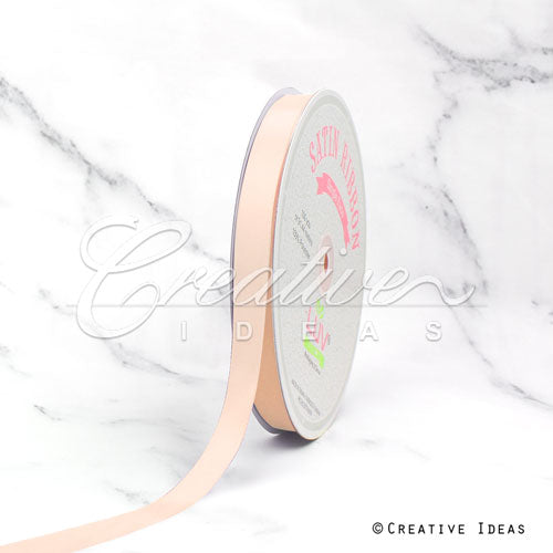 5/8" Single Face Satin Ribbon - 100 Yards (Butter Cream)