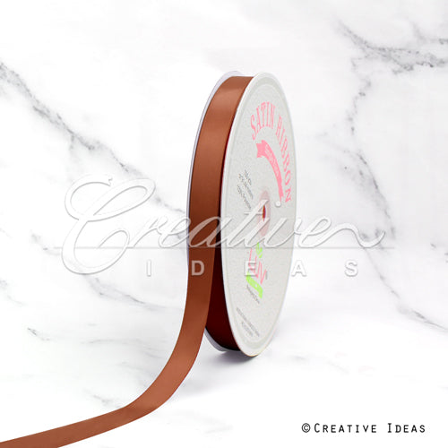 5/8" Single Face Satin Ribbon - 100 Yards (Copper)