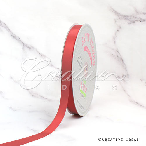 5/8" Single Face Satin Ribbon - 100 Yards (Coral)
