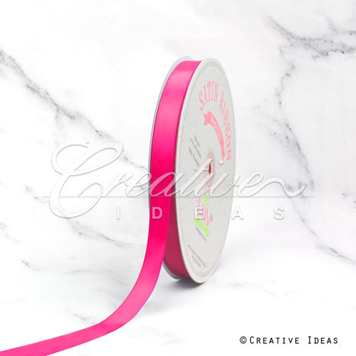 5/8" Single Face Satin Ribbon - 100 Yards (Hot Pink)